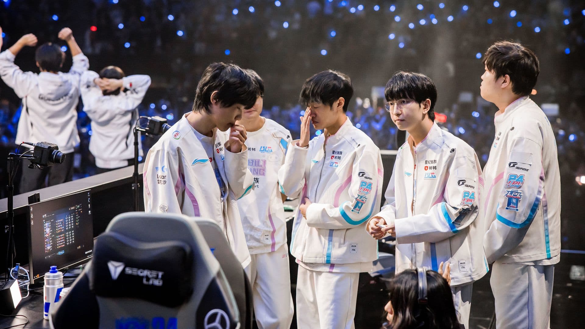 BLG after losing to T1 at Worlds 2024