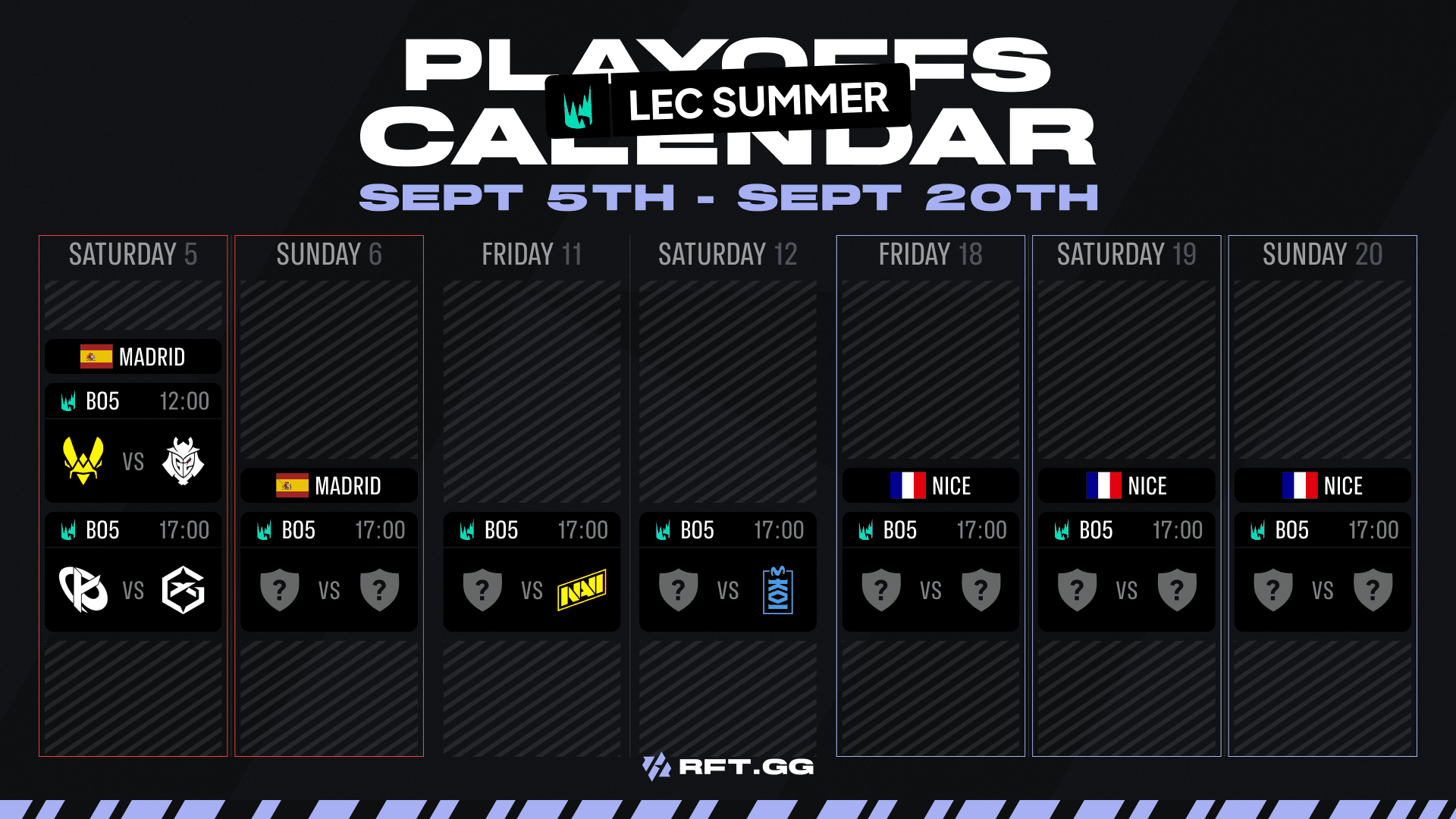 Playoffs Calendar